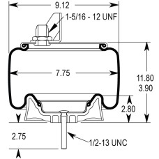 Air Spring Assembly - Kenworth Air Glide 200, 1998 To May 2013 / Truck